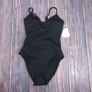 Good American Swimsuit Womens 3 One Piece Lace Up Back NWT Stretch Swimwear